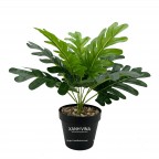 Cây giả để bàn cao 35cm - lá-mon